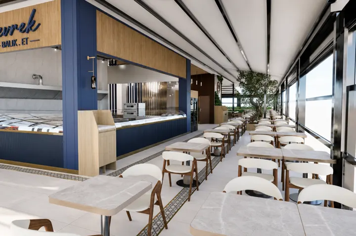 İncek Balık Restoranı — 3D tasarım 5